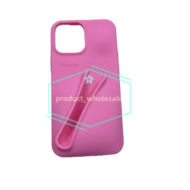 rhod Lipstick Portable phone Case Design Lip Gloss Lipstick Lip Balm 3D Make Up Silicone Soft Phone Cases for iPhone 17 16 16promax 15 14 plus 13 12 1