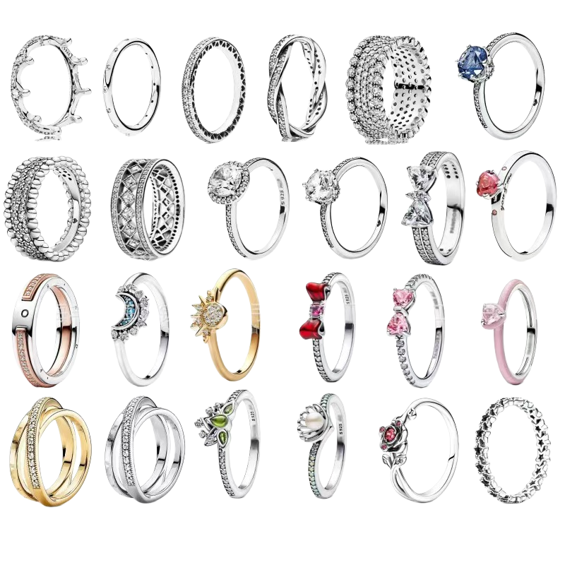 Designer Ring S925 Silver Ring Gold Ring: Women's Ring Full Diamond Love Couple Ring Bow Ring Women's Wedding Ring