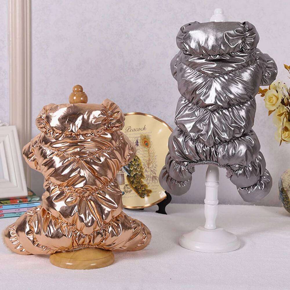 Gold Silver for Small Medium Dog Thicken Designer Winter French Bulldog Clothes Jacket Waterproof York Chihuahua Pug XJ251225