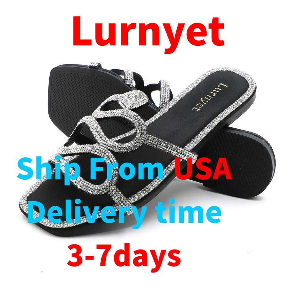 Lurnyet Women's Slide Sandals Braided Strap Shoes RAIN-5