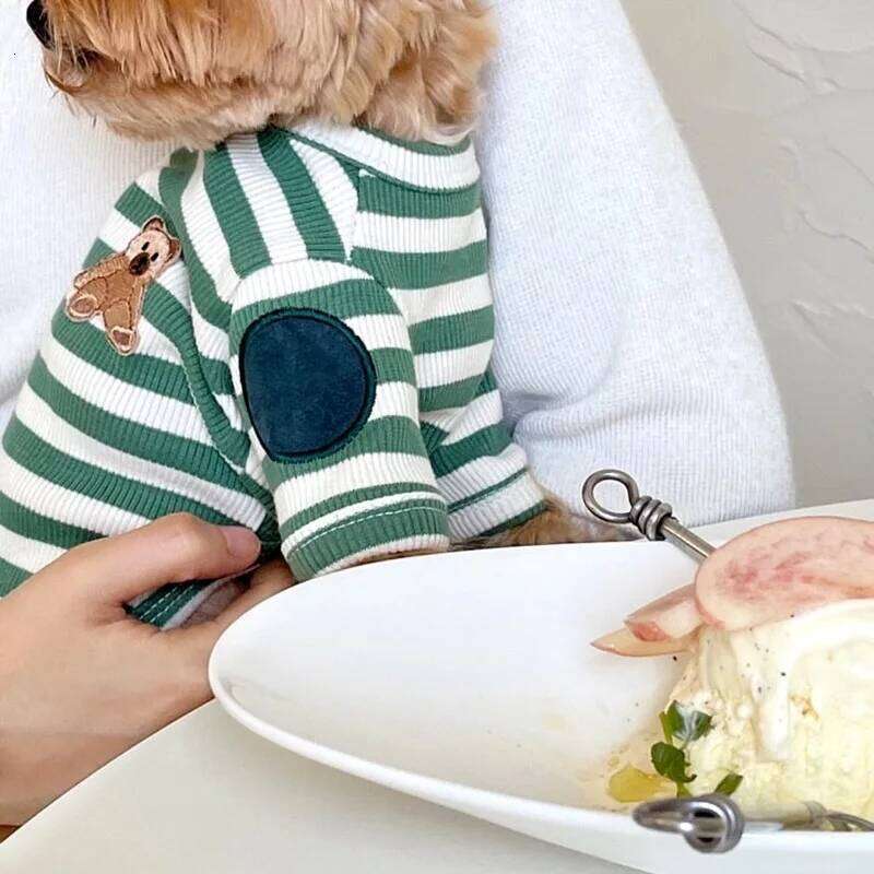 Pet Spring and Autumn Stripe Bottom Shirt Dog Thin Teddy T-shirt Yorkshire Cat Top Puppy Clothes for Small Dogs XJ251225