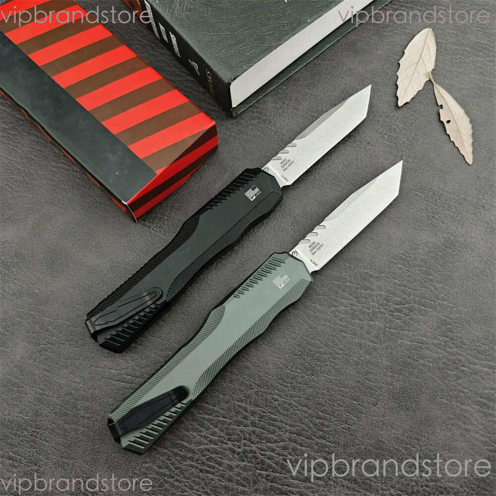 KS Livewire 9000 OTF Tactical EDC Pocket Knife 20CV Stonewashed Portable Outdoor Hunting Camping fixed blade knife Mliitary Defense Survival Knifes 75