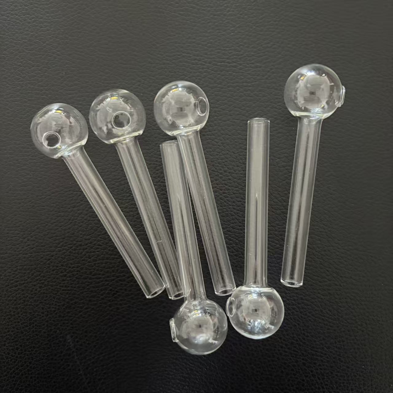 STOCK IN USA, 7pcs 4 Inch / 10cm clear Glass Burner Pipe hookahs Spoon Hand Pipes For Smoking Accessories Tobacco Tool Package well by bubble box.