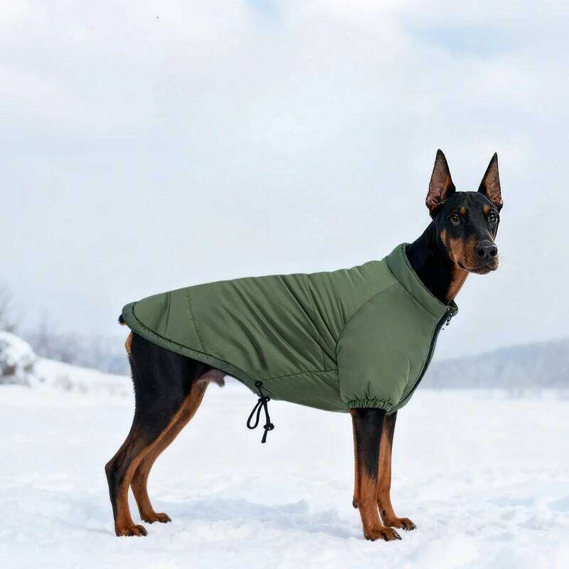 New Winter for Doberman, Large Pet Dog Cotton-padded Jackets, Two-legged Clothes, Fashionable and Simple Clothing XJ251225