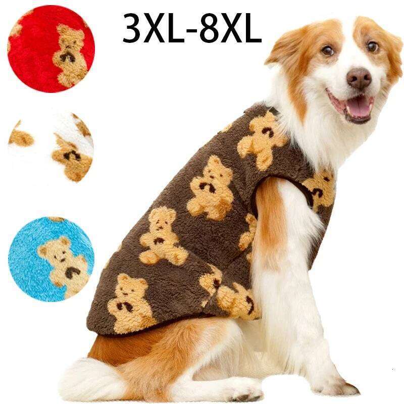 Clothes for Medium Large Dogs Autumn Winter Plush Dog Golden Retriever Labrador Costume Pet Clothing Accessories XJ251225