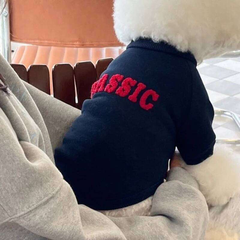 Luxury Letter Print Pullovers Winter Warm Puppy Cute Cat Hoodies Pet Sweatshirt Bichon Frise Dog Clothes XJ251225