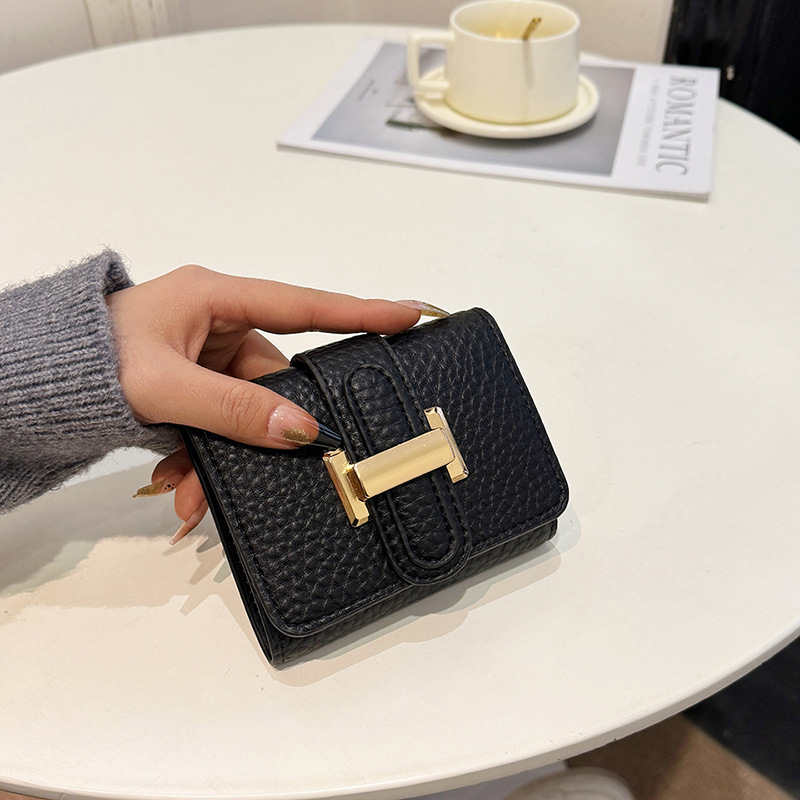 Luxury hand-held wallet, women's long wallet, large-capacity trifold multi-card holder, multifunctional short luxury wallet, fashionable retro me