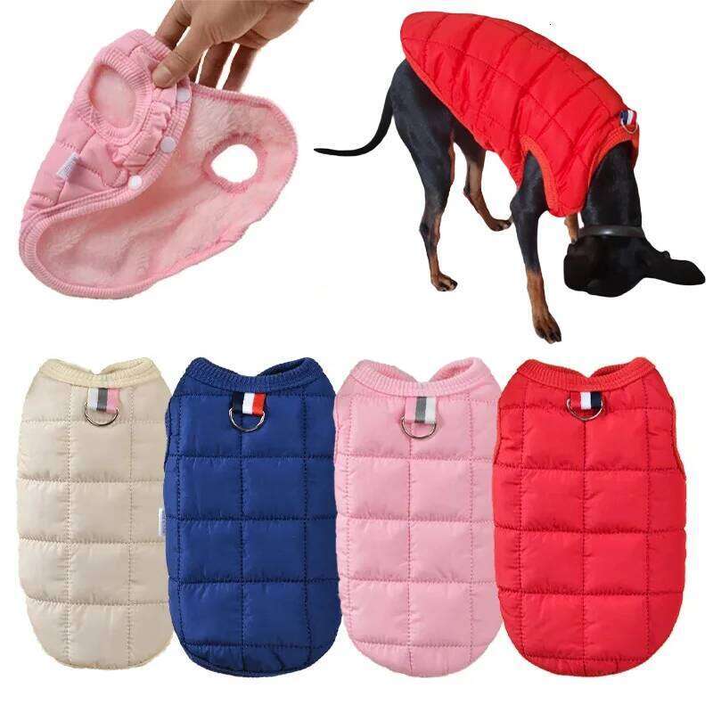Winter Clothes Warm Puppy Cotton Jacket French Bulldog Chihuahua Poodle Clothing Pet Costume for Small Medium Dog Cats Coat XJ251225