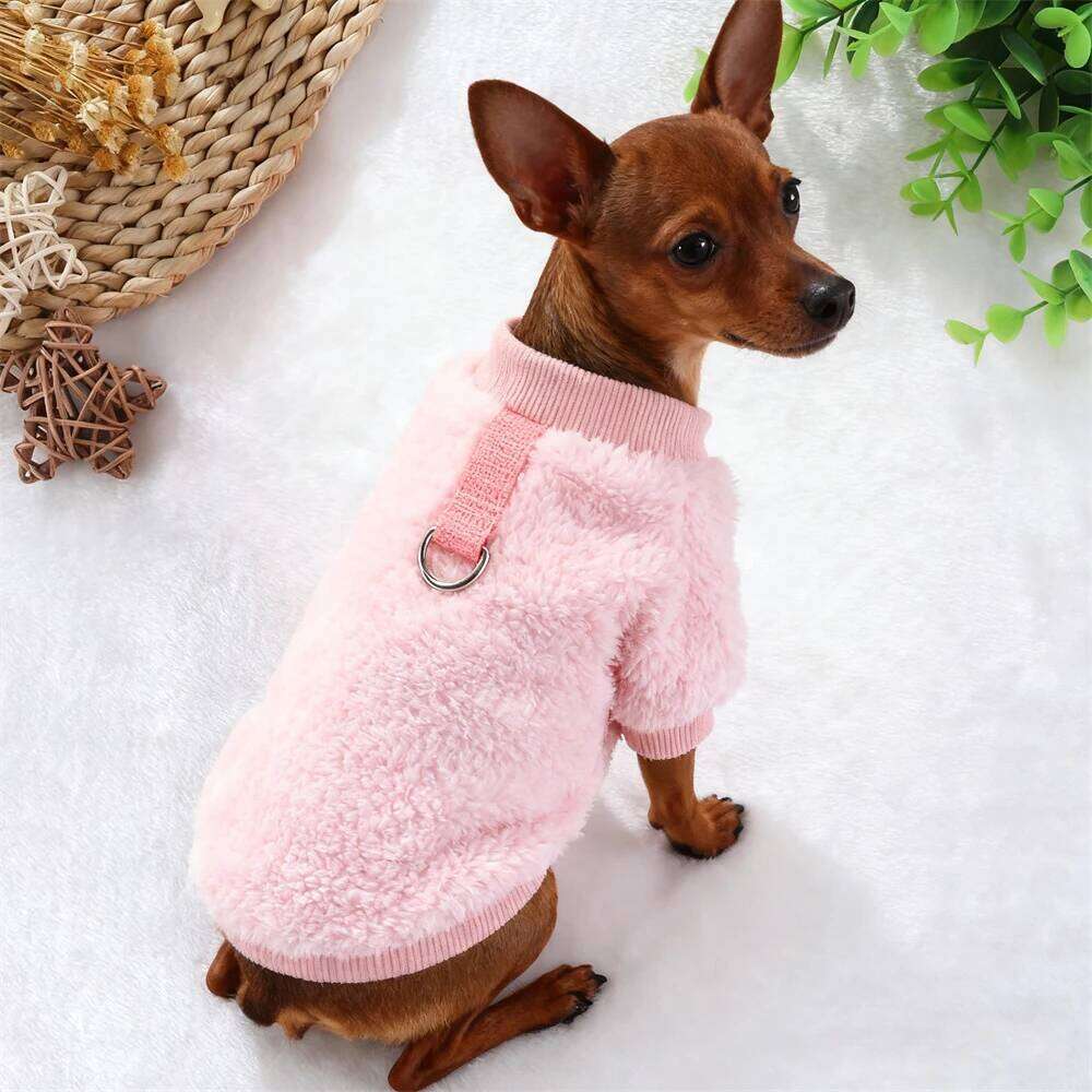 Classic Puppy Dog Sweater for Small Dogs Winter Pet with Buckle Chihuahua Shih Tzu Maltese Pullovers mascotas Clothes XJ251225