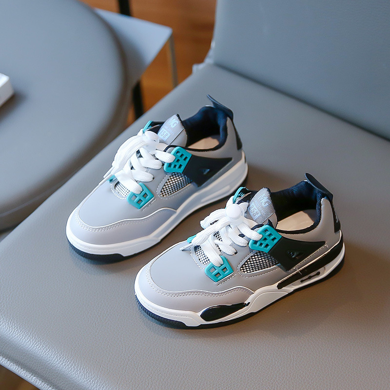 New design Children's Sports Shoes Autumn New Style Soft-soled anti-slip Versatile Leather casual shoes for Big kids Free shipping