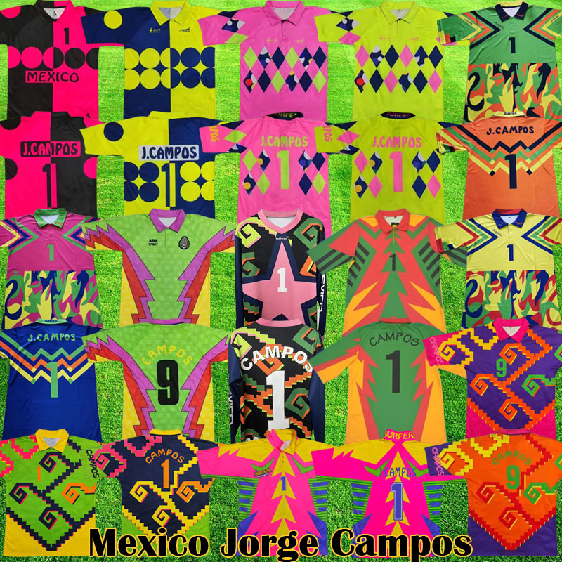 Retro Badfriend Jorge Campos Soccer Jerseys El inmortal Football Shirts Campos GK Kit Navarrete bright kits contributed goalie shirts mexico goalkeeper tops