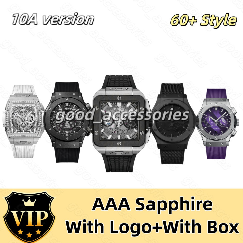 2026 10A Hublotx Watches Bigbang Designer Watch Mens Watch Fashionable Unique Women's Watch Skeletonized Dial Rubber Strap Classic Swiss Timepiece Watch Gift Box