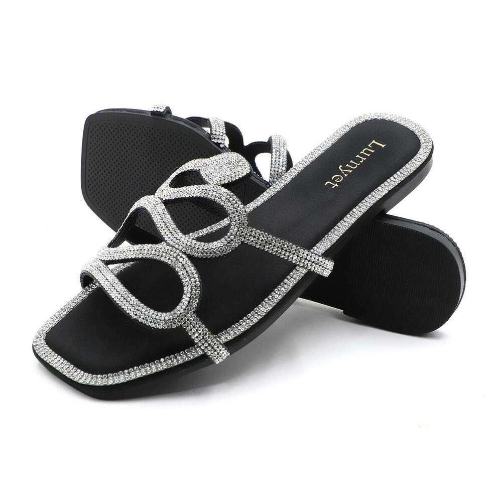 Lurnyet Women's Slide Sandals Braided Strap Shoes RAIN-5