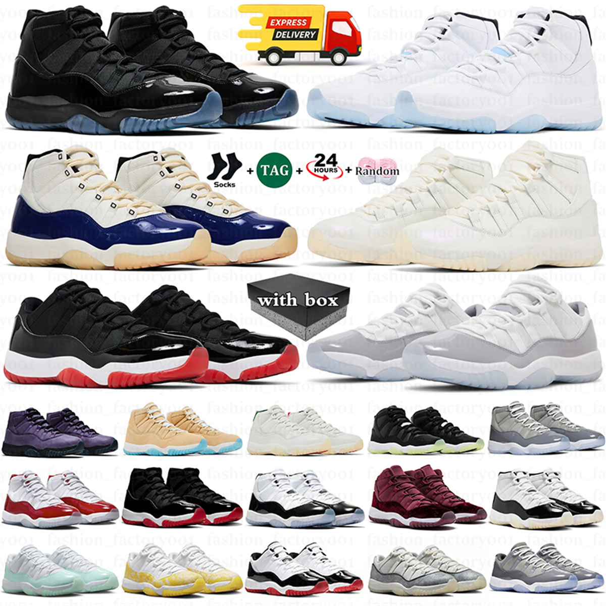 Men 11 Basketball Shoes 11s Inner Beast Rare Gamma Blue Cherry Cool Grey Legend Pink Cement Low Cap and Gown Mens Women Outdoor Athletic Sports Sneaker Trainer With Box