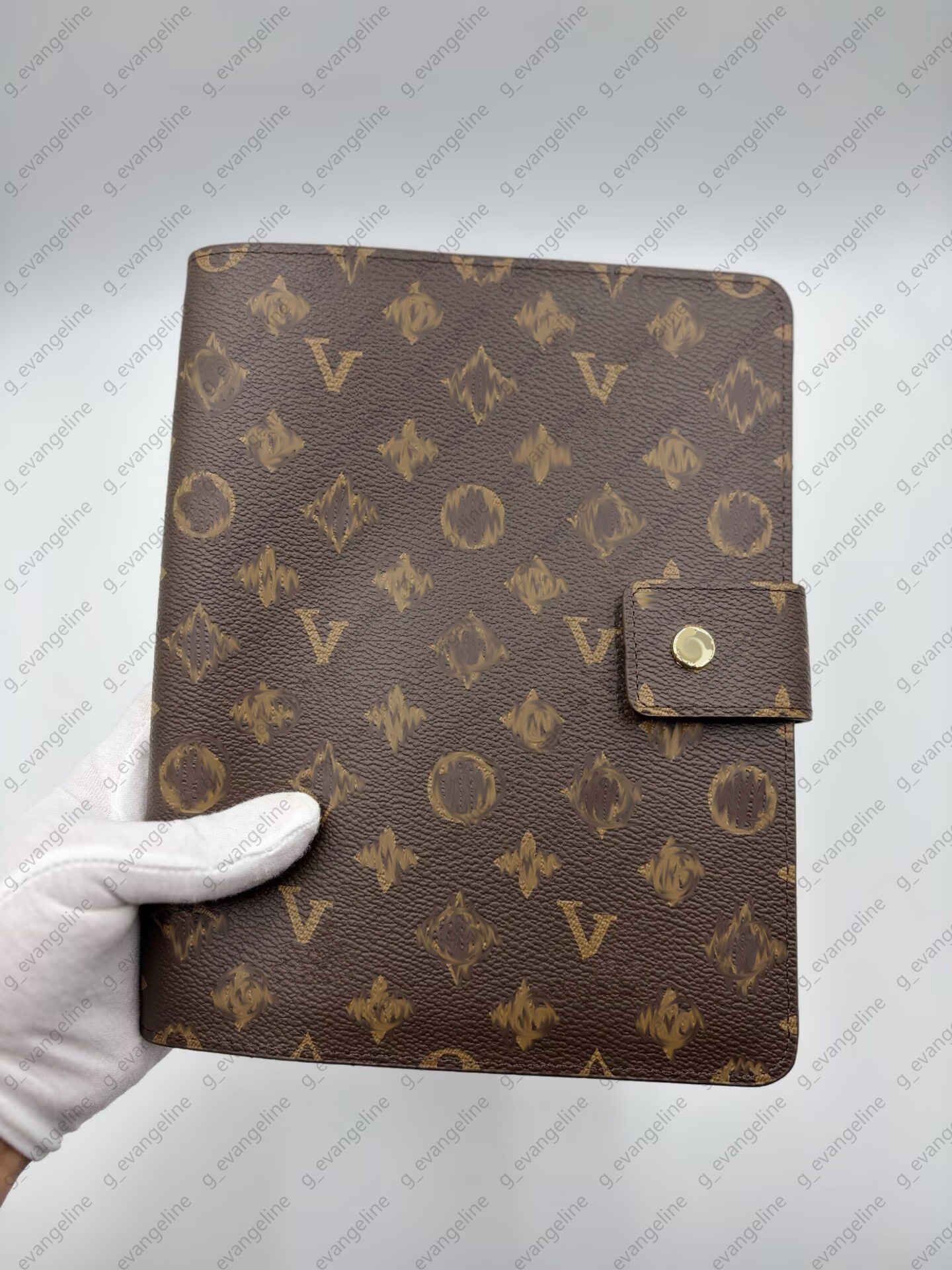 Leather GM PM MM sized loose leaf Notebook cover Designer Agenda Cover Document Holder for Desk Protective Case Passport Wallet