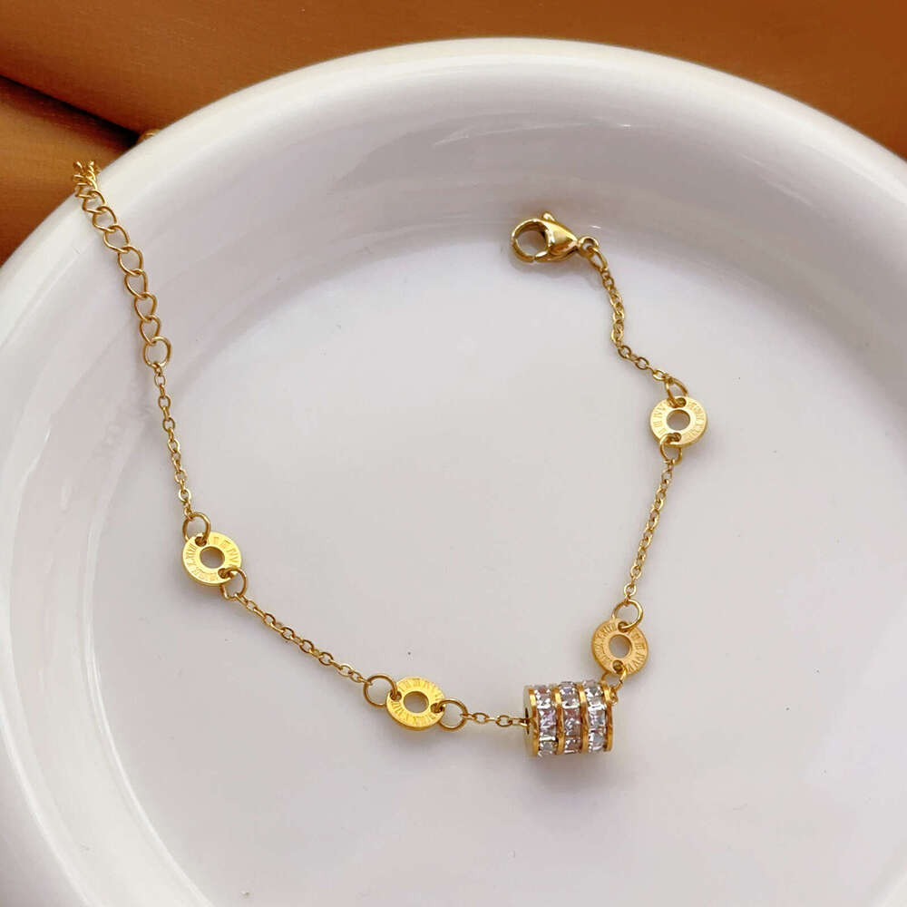 Full Diamond Small Waist Titanium Steel Bracelet for Women Niche Non-Fading High-End Hot-Selling Jewelry Wholesale Slave Bracelets