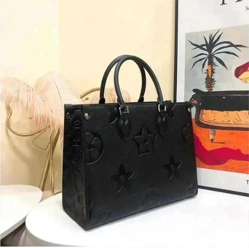 Designer Bag Onthe go Large Capacity Tote Bag Embossed GM MM Fashion Sac Femme Leather Woman Shoulder Bags Women Handbag Handle Female backpack ON THE GO
