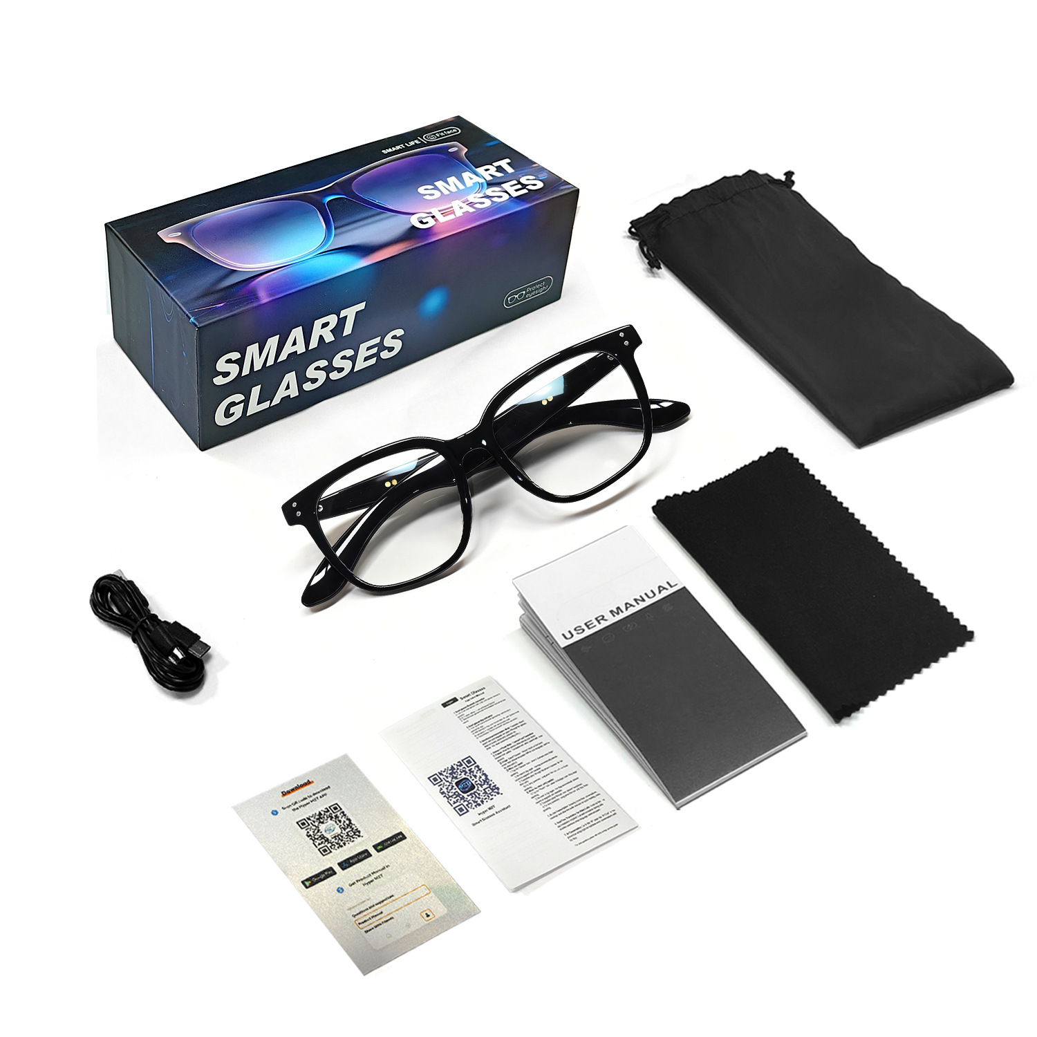 New AI Translation Fashion Bluetooth Sunglasses Real time Translation in Over 100 Languages Smart Sunglasses for Music Listening and Calls