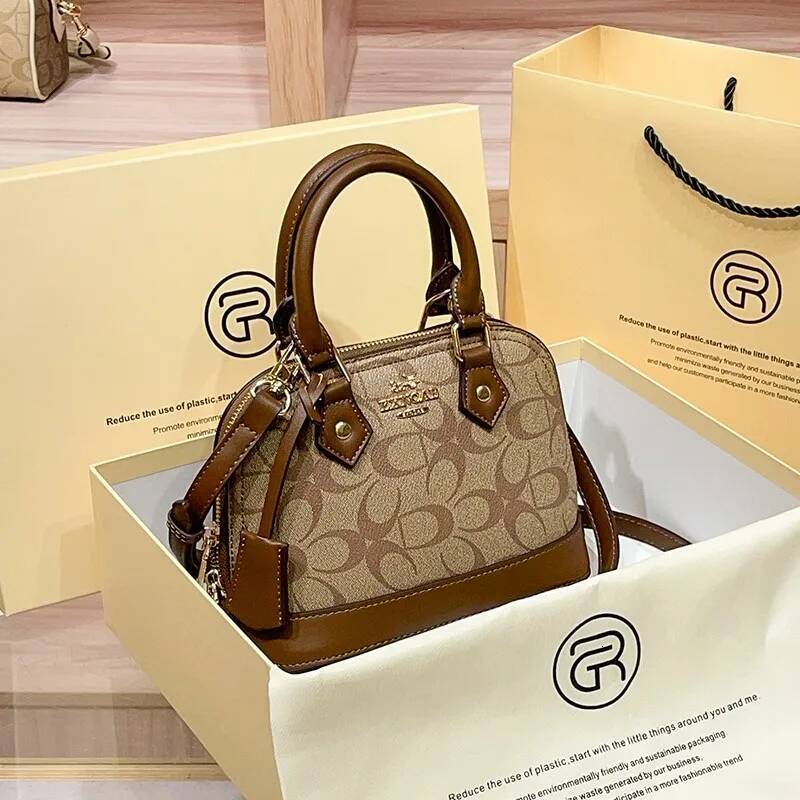 Bestseller Brand shell 2025 new high-end retro handbag shoulder versatile light luxury crossbody women's bag trend ddmybear