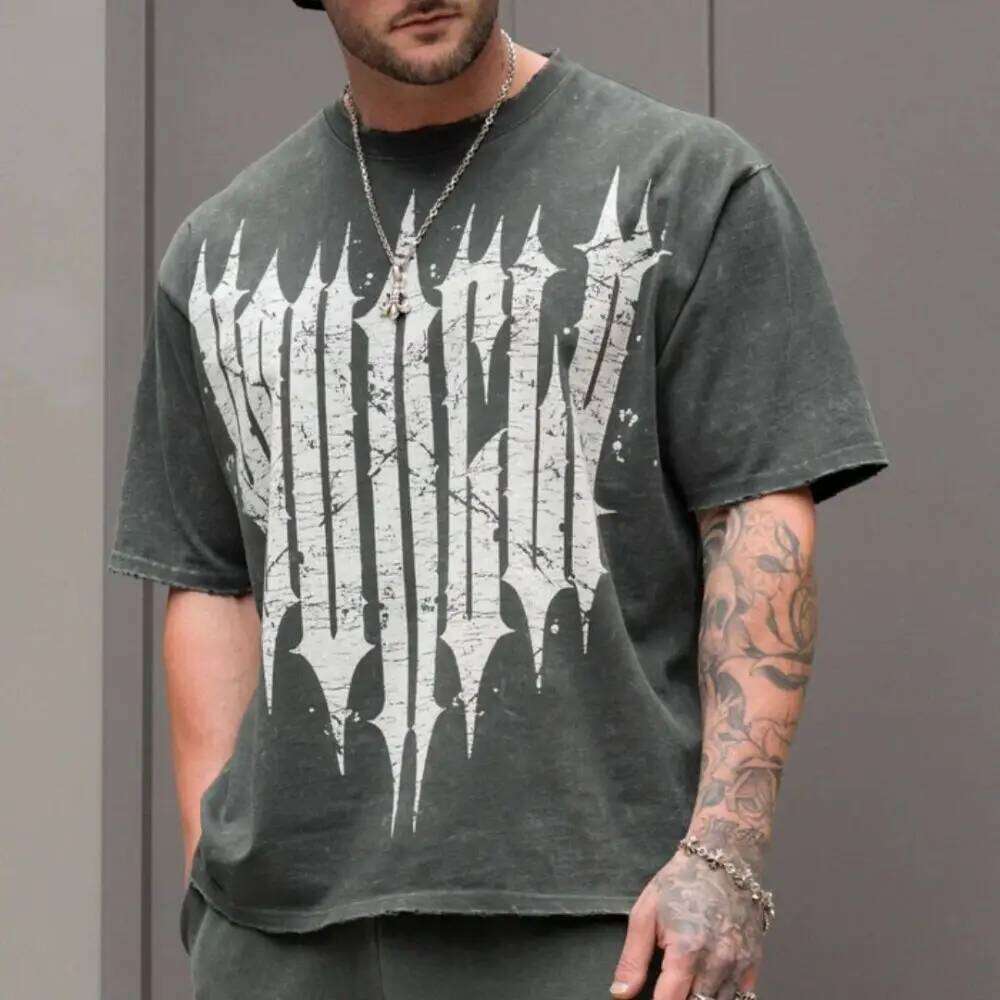 T Oversized Loose Men's Casual Sport T-Shirt Gym Bodybuilding Fitness Short Sleeve Shirt Summer Mesh cotton Breathable Clothing X260109