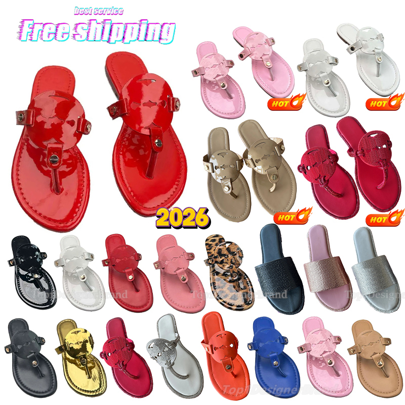 Designer Sandals Women womens Interlocking Slides Rubber Slippers Flat Beach red blue Summer Mules Outdoor shoes