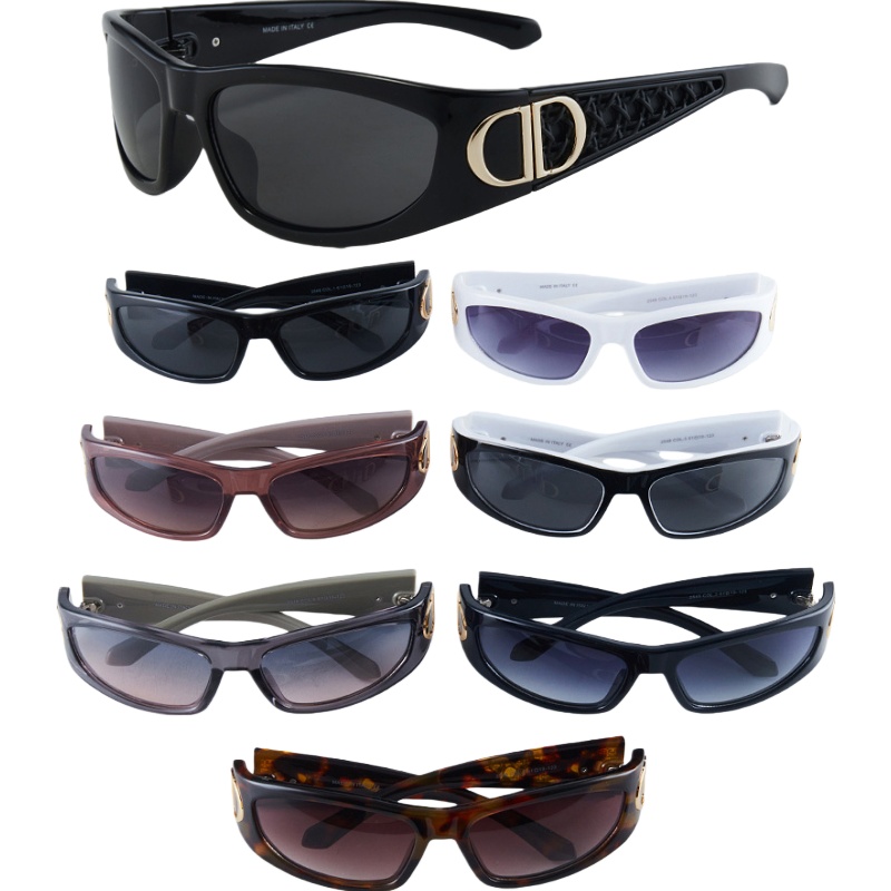 Women's Retro Cat Eye Sunglasses with Double D Metal Logo - Black Trendy UV400 Sun Glasses for Summer