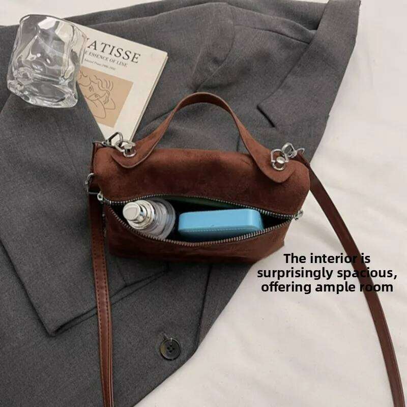 New Trendy Matte Crossbody Minimalist Box Design Pure Color Handle Bag for Women Textured Casual and Versatile Evening Bags XJ260109