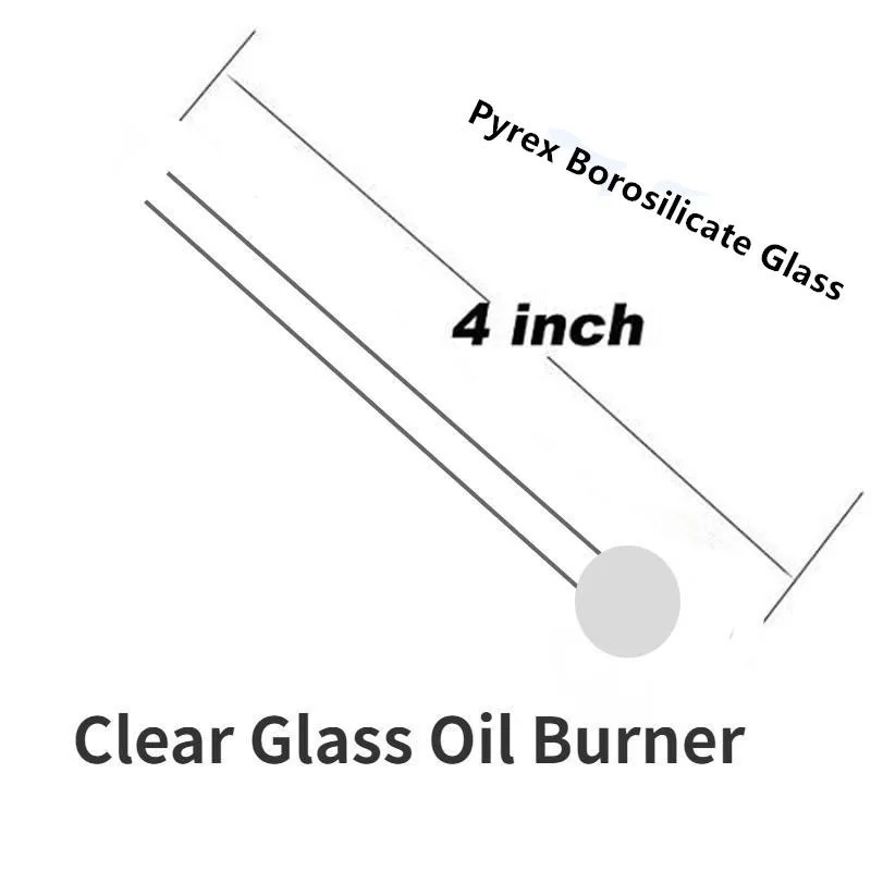 STOCK IN USA, 9 pcs High Borosilicate Glass Oil Burner Pipe, high quality 4inch glass tube smoking water pipes Smoking Accessories, 3-7 Days Delivery 