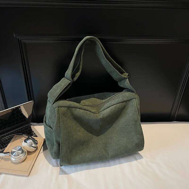 Trendy Corduroy Crossbody Women Fashion Large Capacity Shoulder for Travel Texture Simple and Versatile Commuting Bag XJ260109