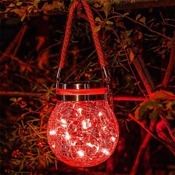 Solar-powered crack decoration lamp small night light courtyard garden decoration balcony pendant lights