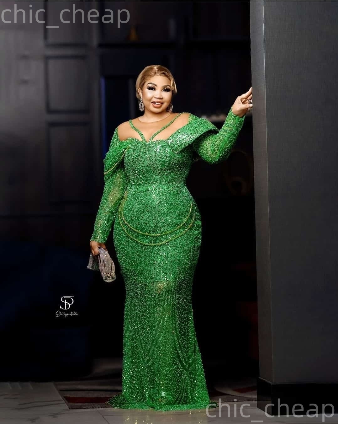 2026 Aso Ebi Mermaid Prom Dresses Sheer Neck Beaded Crystals Sequined Evening Formal Party Second Birthday Engagement Reception Gowns Dress For Specia