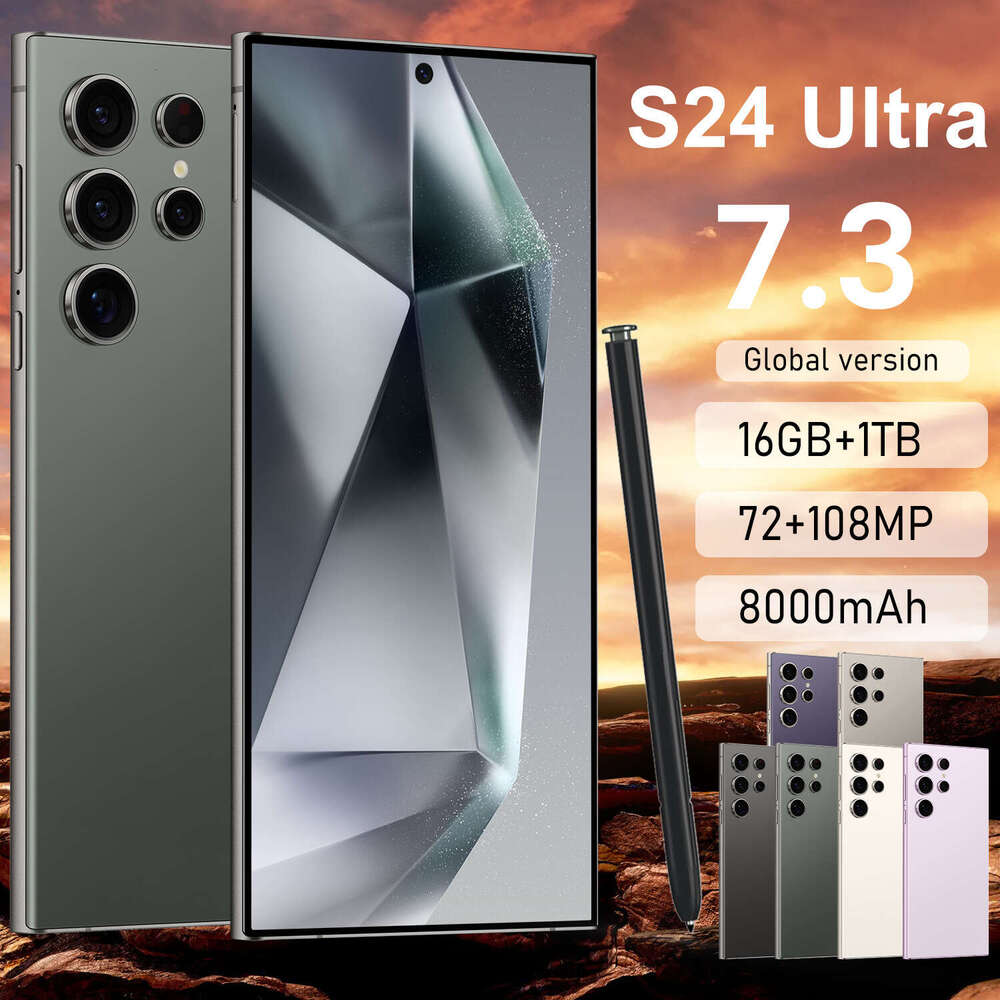 Famous brand S24 Ultra+cross-border spot 7.3-inch 16+1T Android smartphone foreign trade e-commerce wholesale (explosive model) CKS
