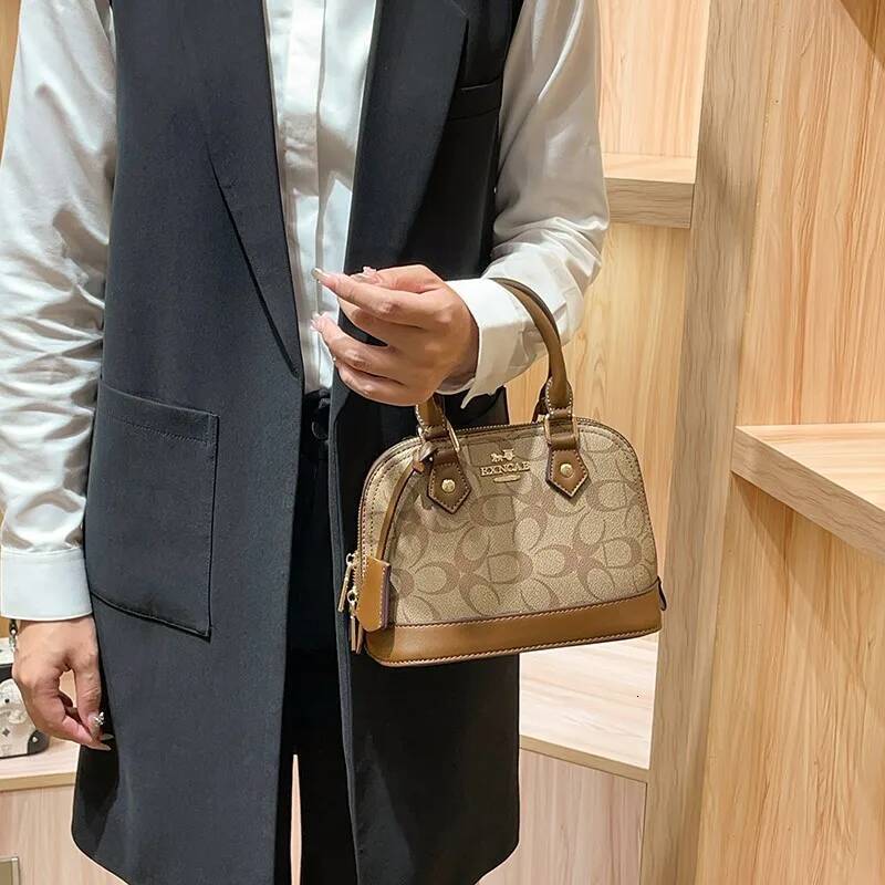 Bestseller Brand shell 2025 new high-end retro handbag shoulder versatile light luxury crossbody women's bag trend ddmybear