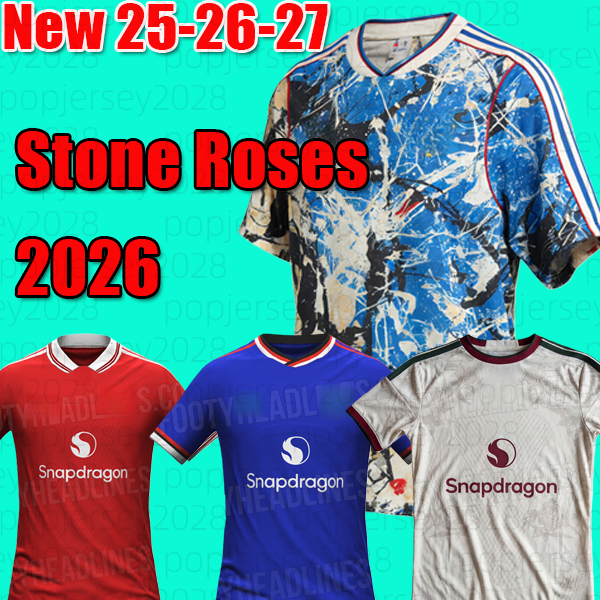 Manchester SESKO MBEUMO CUNHA 25 26 Soccer Jerseys football shirts B. FERNANES men kids kits MAINOO Pre match goalkeeper Training United Stone Roses 2026