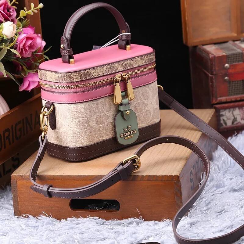 Bestseller New minimalist and fashionable small handbag, contrasting color women's bag, high-end carriage single shoulder crossbody handbag ddmyb