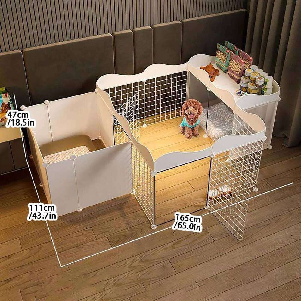 Pet enclosure Home House kennel Indoor small Teddy fence isolation door with toilet area dog cage 26N0109