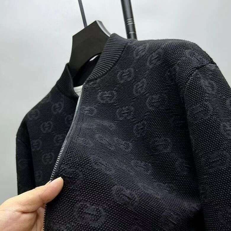 Autumn Winter New Cardigan Men's Trendy Brand Casual Stand Collar Knitted Sweater Baseball Jacket Medium Thick