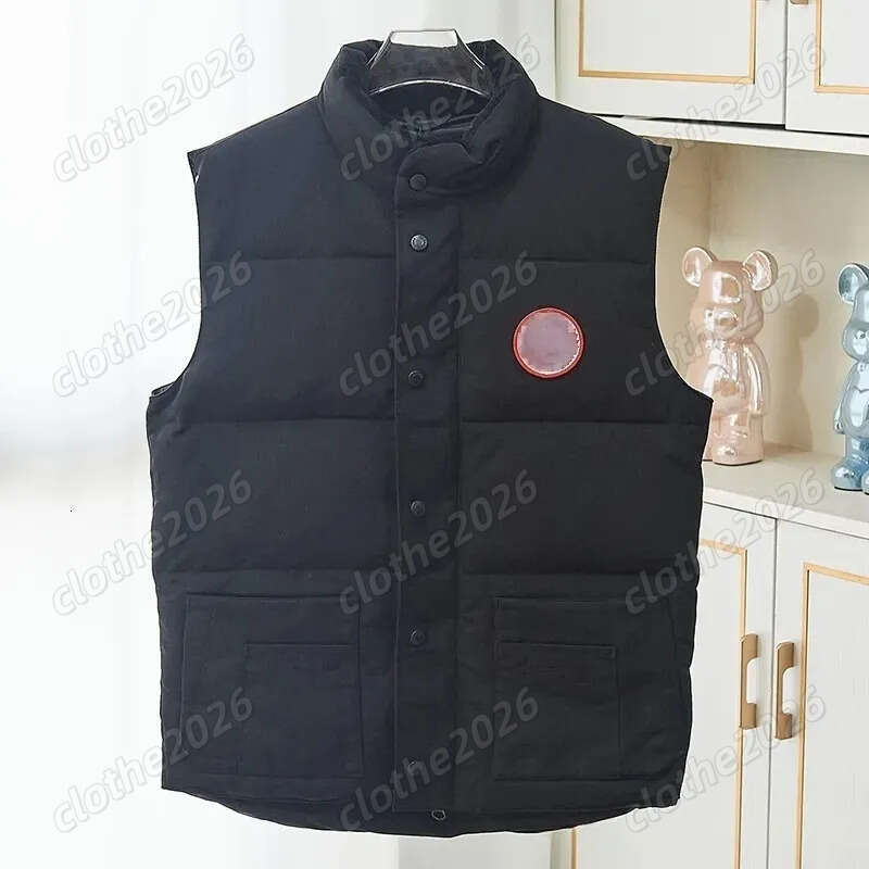 26ss mens vests designer gilet luxury down puffer jacket canada woman Canadas feather filled material graphite couple coat Label black navy Warm Vest XS-2XL df9