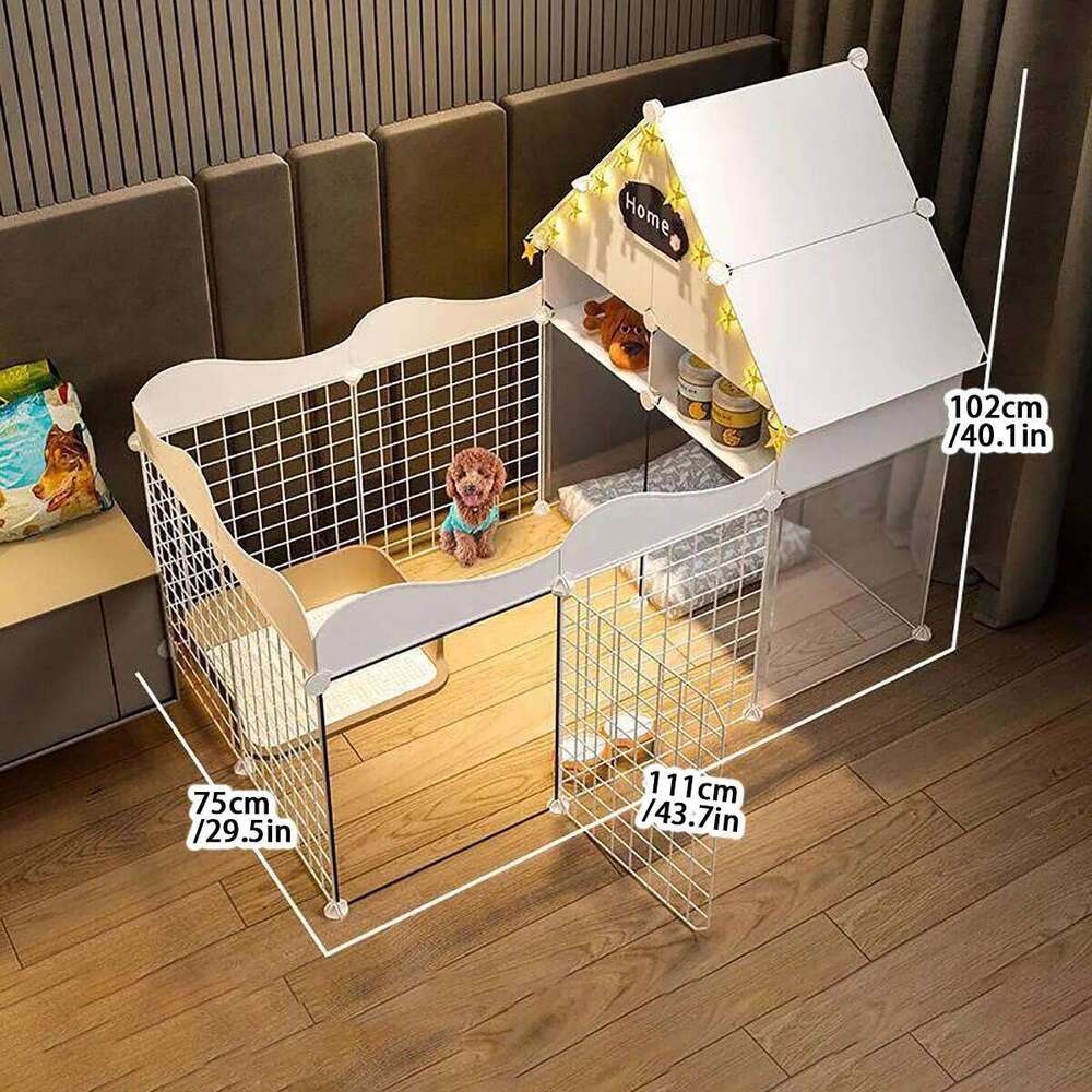 Pet enclosure Home House kennel Indoor small Teddy fence isolation door with toilet area dog cage 26N0109