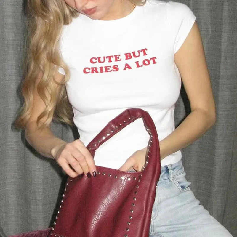 Gothic Y2k Style Letter Print T-Shirt Womens Corset Tank Tops Baby Tee 90s Grunge Crop Top Punk Aesthetic Vintage Emo Girls 260108