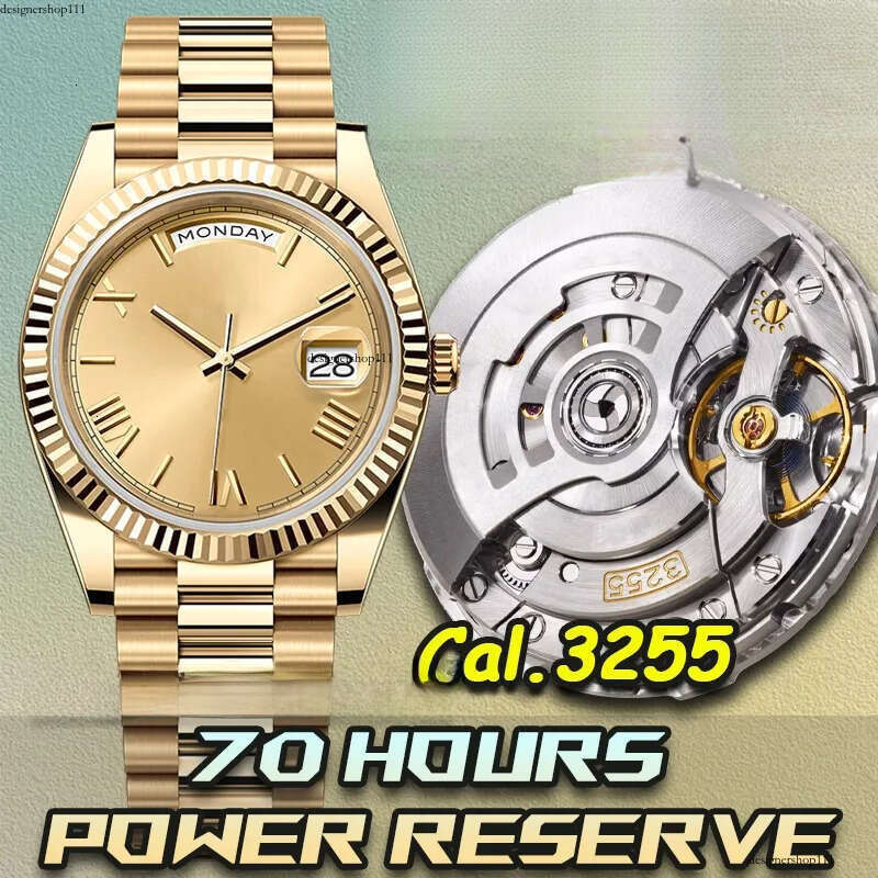 Mens Designer Watches Men Super Qualtiy ARF Factory 40MM Cal.3255 Movement Automatic Mechanical Watch 904L Stainless Steel Sapphire Waterproof 12A Send