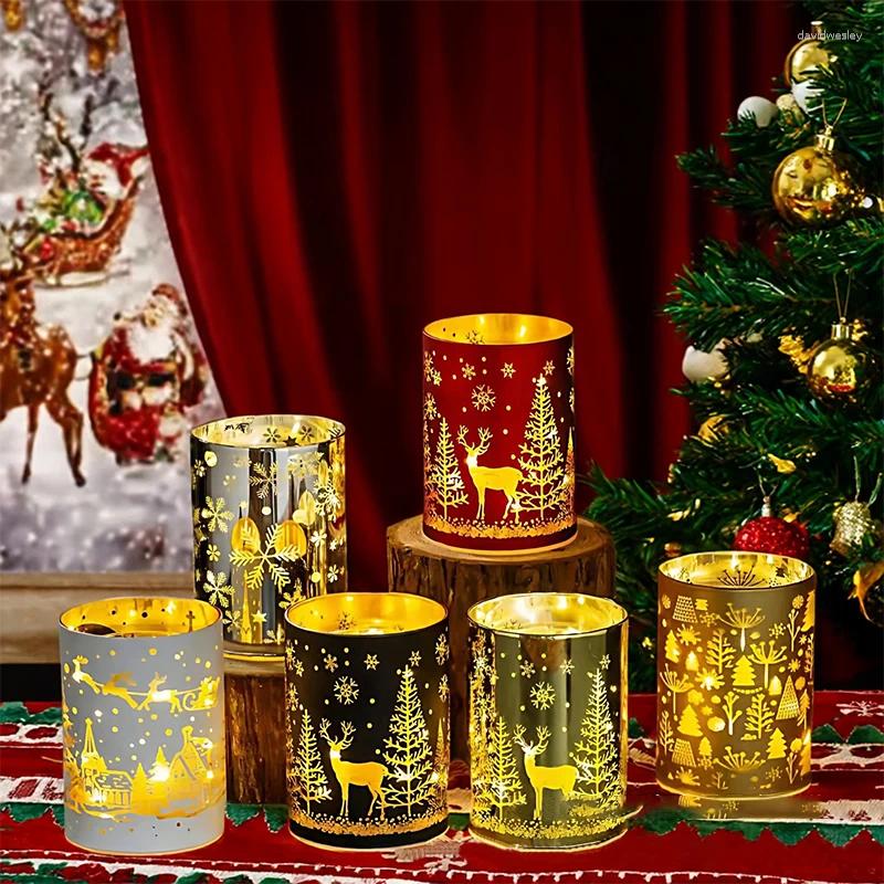 Candle Holders Christmas Series Year Decorative Candlestick Cups Custom Home Fragrance Birthday Gifts H260310
