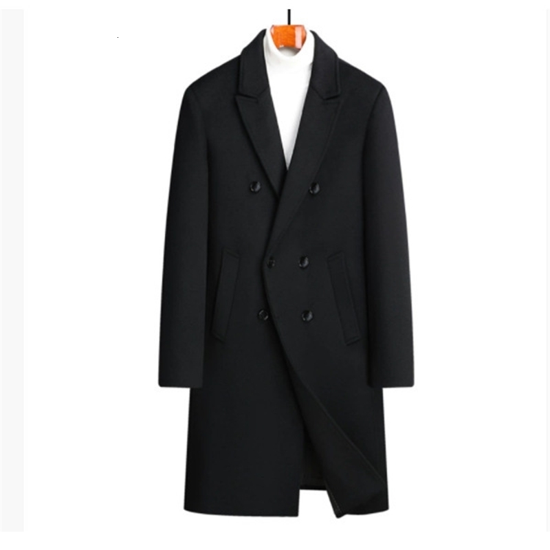 Autumn and Winter Thickened Mens Woolen Coat Loose Fashionable Windbreaker Doublebreasted Jacket 251226 - view 5