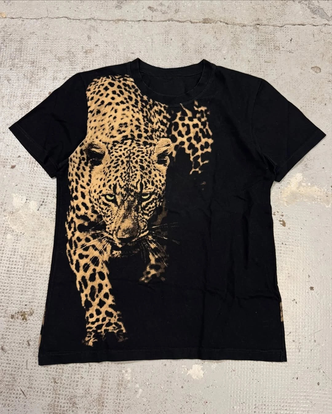 Y2K Original Color Cheetah Elements Around Printed T-shirt Personality Creative Summer Short-sleeved Men Trendy Shirt 260107