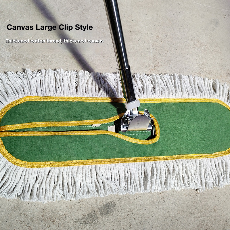 Large Flat-Head Dust Mop Ideal for property management and schools Screw-fastened design Dual-purpose for dry and wet cleaning Cleans in one wipe
