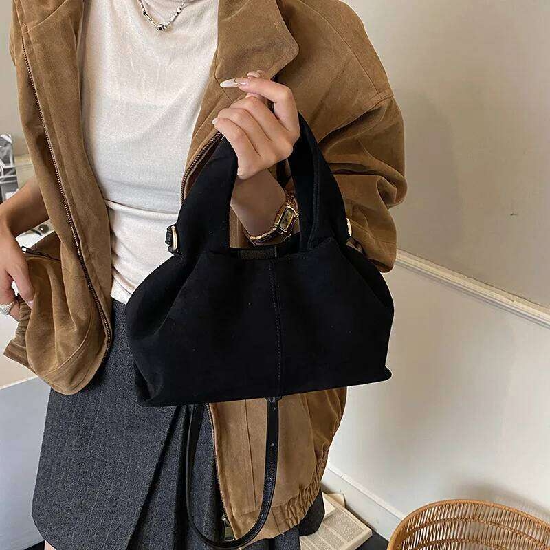 French Cloud Dumpling Brand Design Frosted New Fashion Handbag Lunch Box Retro Magnetic Clasp Shoulder Crossbody Bag XJ260109