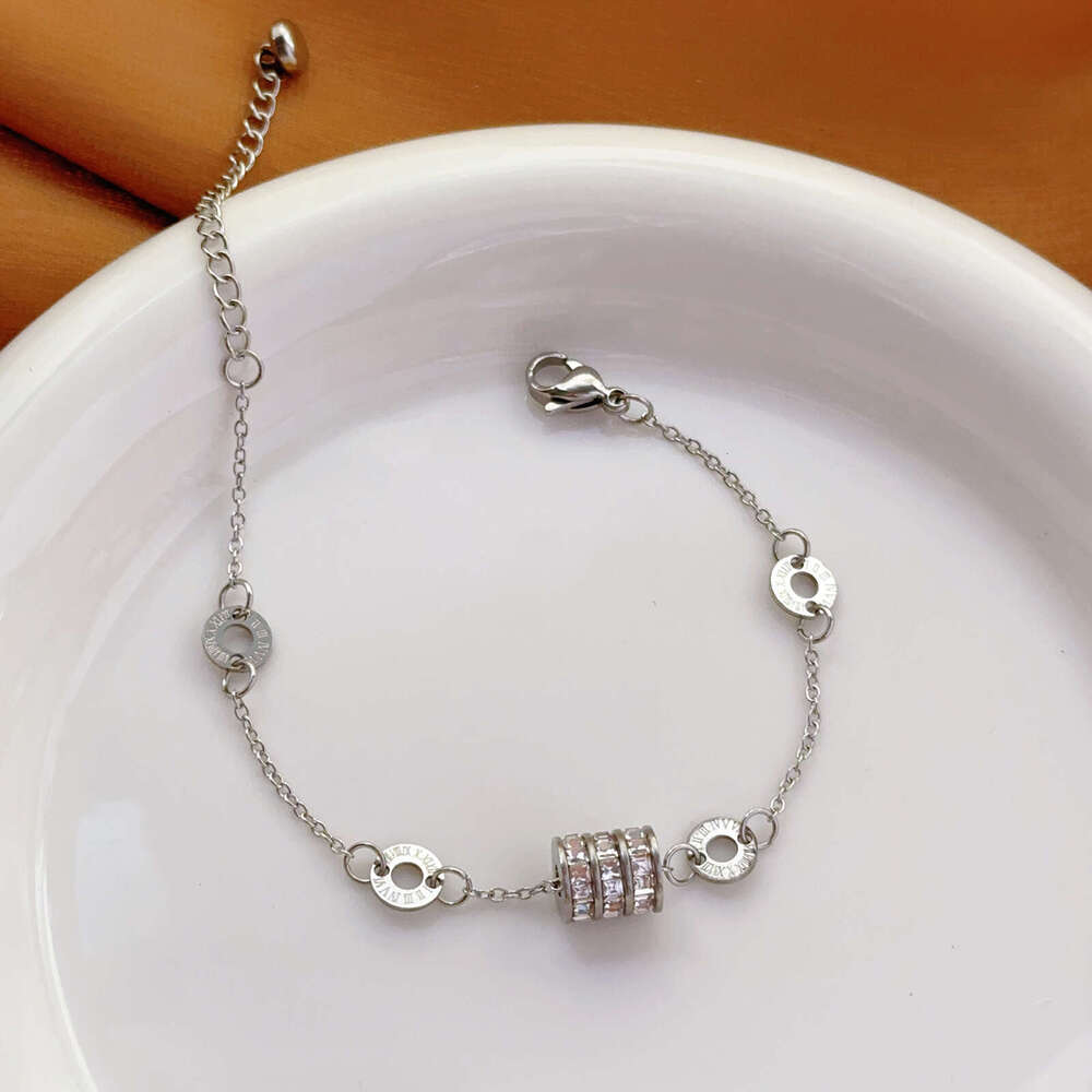 Full Diamond Small Waist Titanium Steel Bracelet for Women Niche Non-Fading High-End Hot-Selling Jewelry Wholesale Slave Bracelets