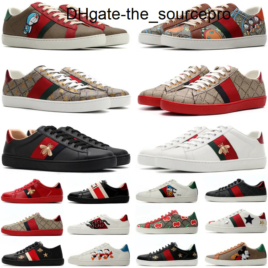 Gg Men Women Sneaker Casual Shoes Top Quality Snake Chaussures Leather Sneakers Ace Bee Embroidery Stripes Shoe W guici guicc guccc guccily guccishoes gucciily SKDC
