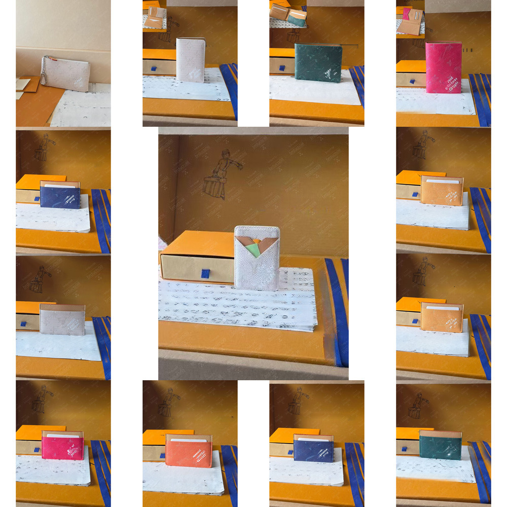 AAAAA Card Holder Solid Color Letter Series Six Color Styles Card Holder Passport Designer Wallet Solid Color Coin Purse Phone Back Clip Luxury Cardholder c0