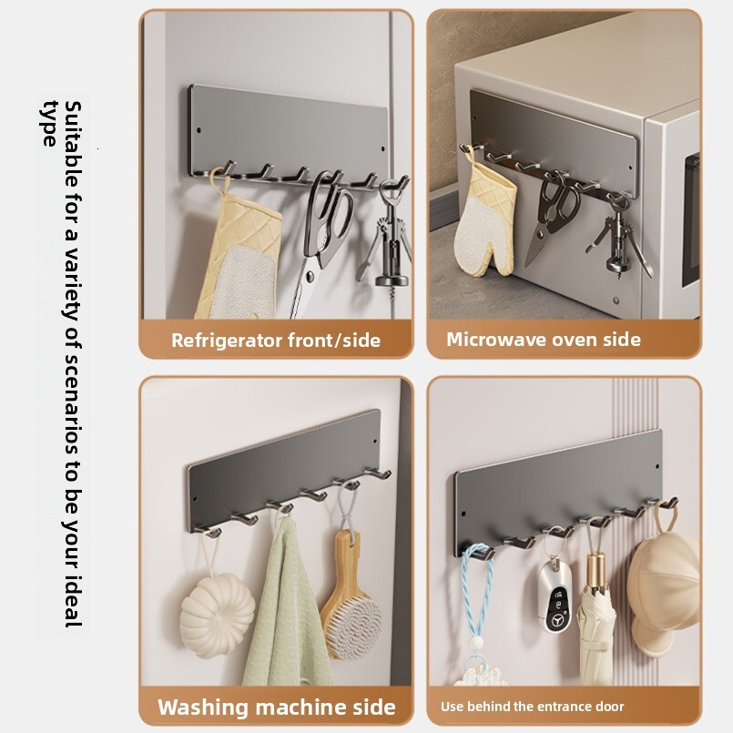 Magnetic Hook No-Drill Enamel Board Pegboard Accessories Kitchen Refrigerator Storage Rack Side Organizer Hanger